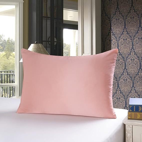 Home Fashion Solid Color Silk Pillowcase