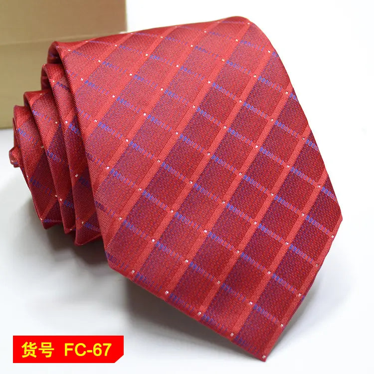 67 Styles Men’s Ties Solid Color Stripe Flower Floral 8cm Jacquard Necktie Accessories Daily Wear Cravat Wedding Party