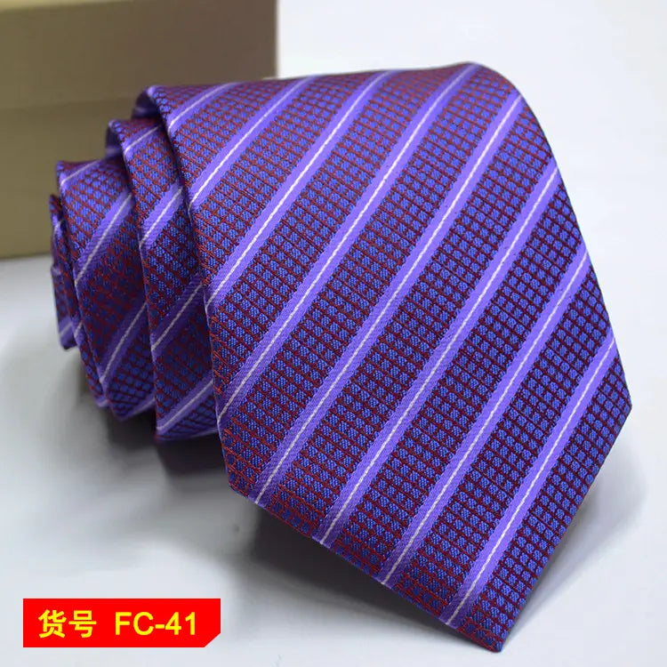 67 Styles Men’s Ties Solid Color Stripe Flower Floral 8cm Jacquard Necktie Accessories Daily Wear Cravat Wedding Party