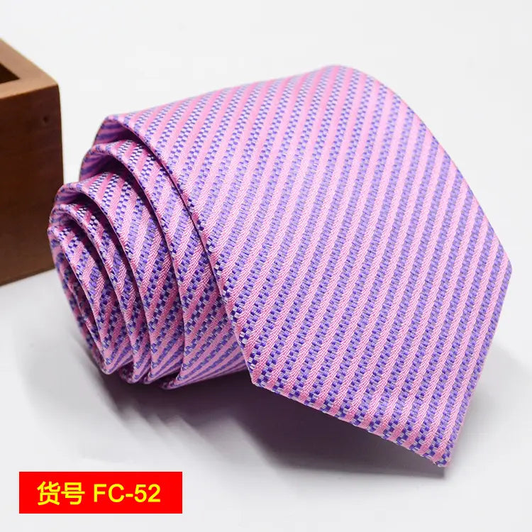 67 Styles Men’s Ties Solid Color Stripe Flower Floral 8cm Jacquard Necktie Accessories Daily Wear Cravat Wedding Party