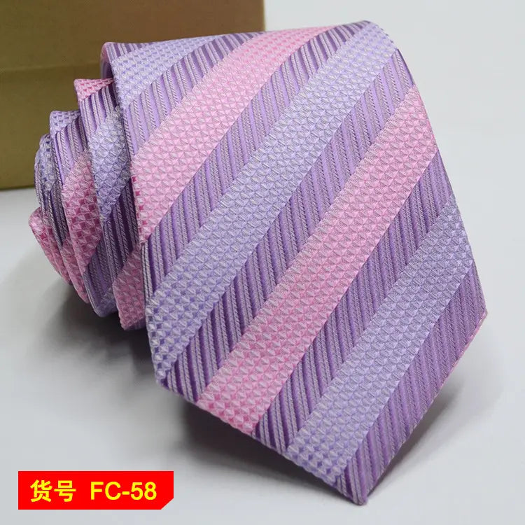 67 Styles Men’s Ties Solid Color Stripe Flower Floral 8cm Jacquard Necktie Accessories Daily Wear Cravat Wedding Party