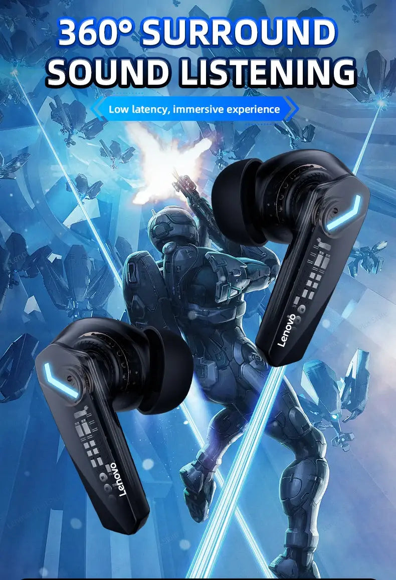Original Lenovo GM2 Pro 5.3 Earphone Bluetooth Wireless Earbuds Low Latency Headphones HD Call Dual Mode Gaming Headset