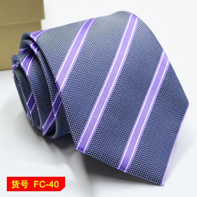 67 Styles Men’s Ties Solid Color Stripe Flower Floral 8cm Jacquard Necktie Accessories Daily Wear Cravat Wedding Party