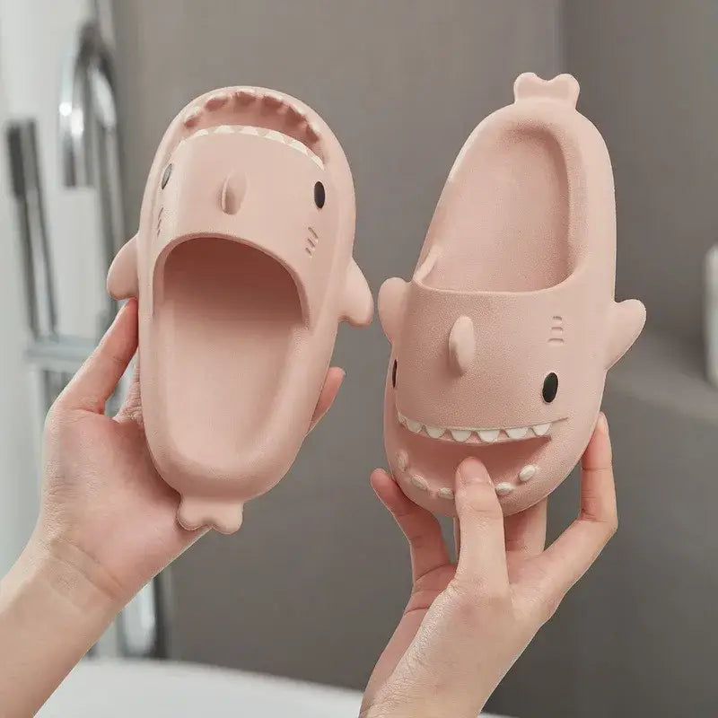 Cute Children Shark Slippers For Kids Anti-Skid Slides Indoor Household Bathroom Color Summer Soft Eva Funny Cartoon