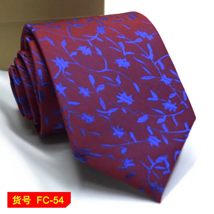 67 Styles Men’s Ties Solid Color Stripe Flower Floral 8cm Jacquard Necktie Accessories Daily Wear Cravat Wedding Party