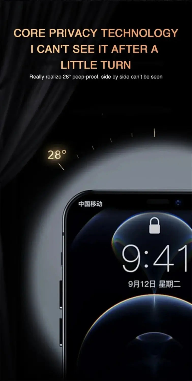 Anti-Spy Glass For iPhone 15 14 13 Pro Max Privacy Screen Protectors & Camera Protection Film For iPhone15 12 11 Pro