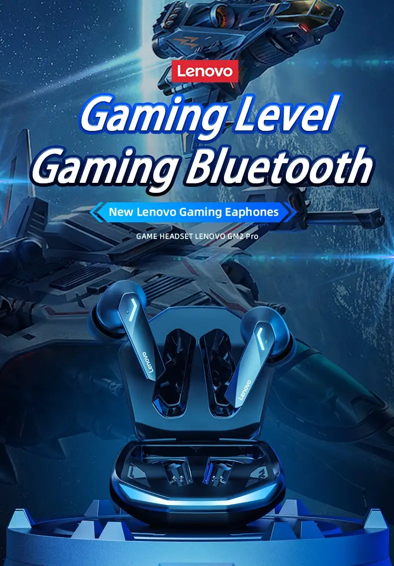 Original Lenovo GM2 Pro 5.3 Earphone Bluetooth Wireless Earbuds Low Latency Headphones HD Call Dual Mode Gaming Headset