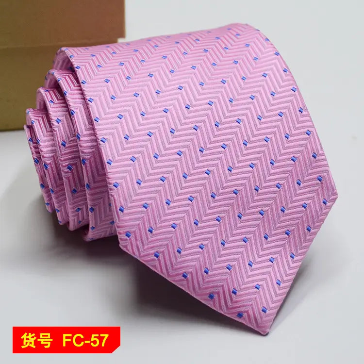 67 Styles Men’s Ties Solid Color Stripe Flower Floral 8cm Jacquard Necktie Accessories Daily Wear Cravat Wedding Party