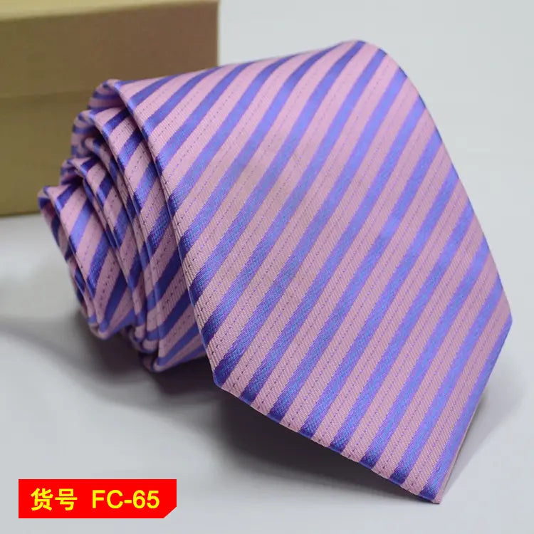 67 Styles Men’s Ties Solid Color Stripe Flower Floral 8cm Jacquard Necktie Accessories Daily Wear Cravat Wedding Party