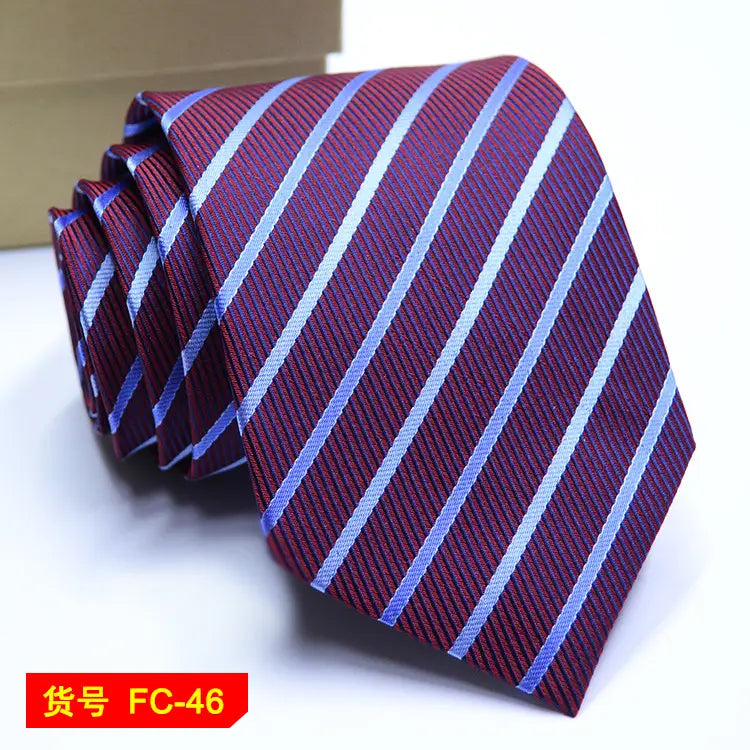 67 Styles Men’s Ties Solid Color Stripe Flower Floral 8cm Jacquard Necktie Accessories Daily Wear Cravat Wedding Party