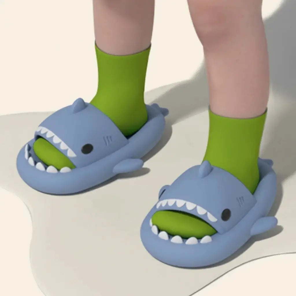 Cute Children Shark Slippers For Kids Anti-Skid Slides Indoor Household Bathroom Color Summer Soft Eva Funny Cartoon