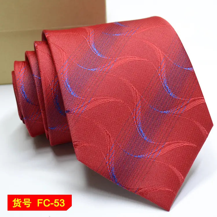 67 Styles Men’s Ties Solid Color Stripe Flower Floral 8cm Jacquard Necktie Accessories Daily Wear Cravat Wedding Party
