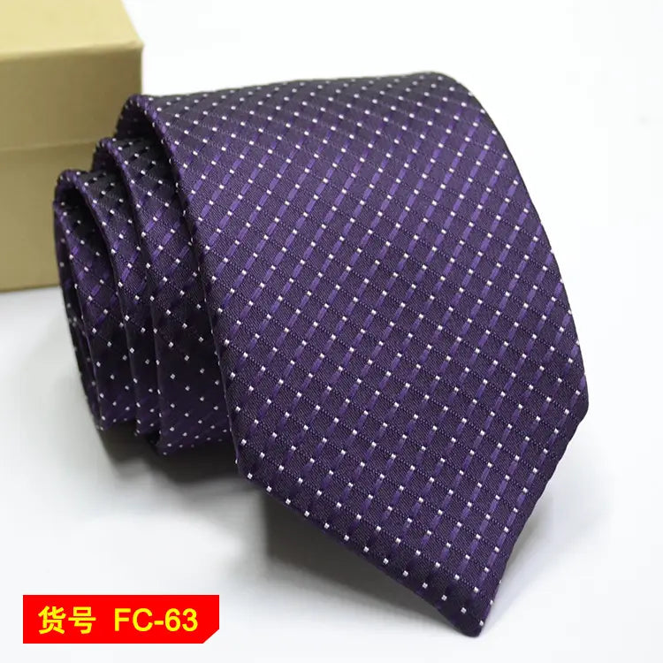 67 Styles Men’s Ties Solid Color Stripe Flower Floral 8cm Jacquard Necktie Accessories Daily Wear Cravat Wedding Party