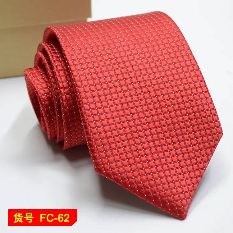 67 Styles Men’s Ties Solid Color Stripe Flower Floral 8cm Jacquard Necktie Accessories Daily Wear Cravat Wedding Party