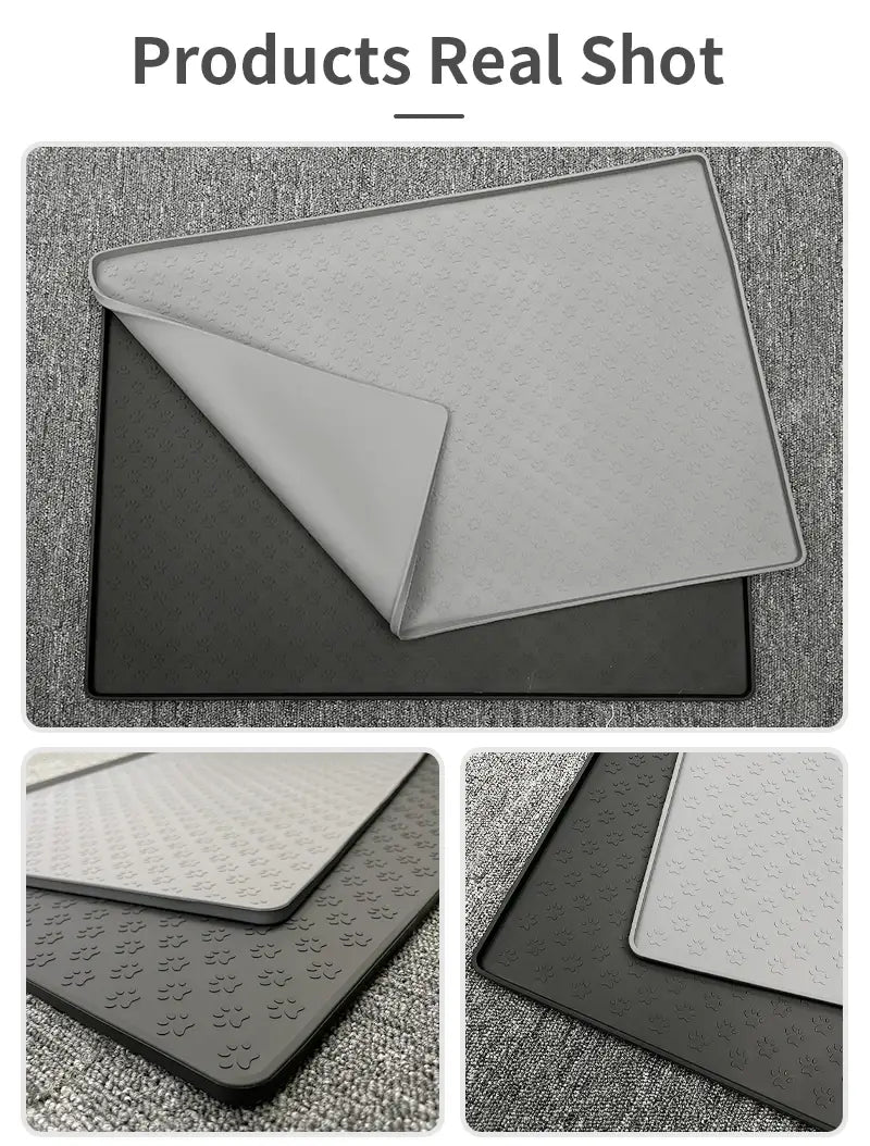 Pet Placemat Dog Food bowl Mat Cat Feed Mat Cat Dog Drinking Feeding Placemat Silicone Waterproof Pet Bowl Pad Feeder