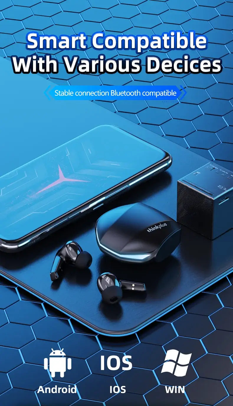 Original Lenovo GM2 Pro 5.3 Earphone Bluetooth Wireless Earbuds Low Latency Headphones HD Call Dual Mode Gaming Headset