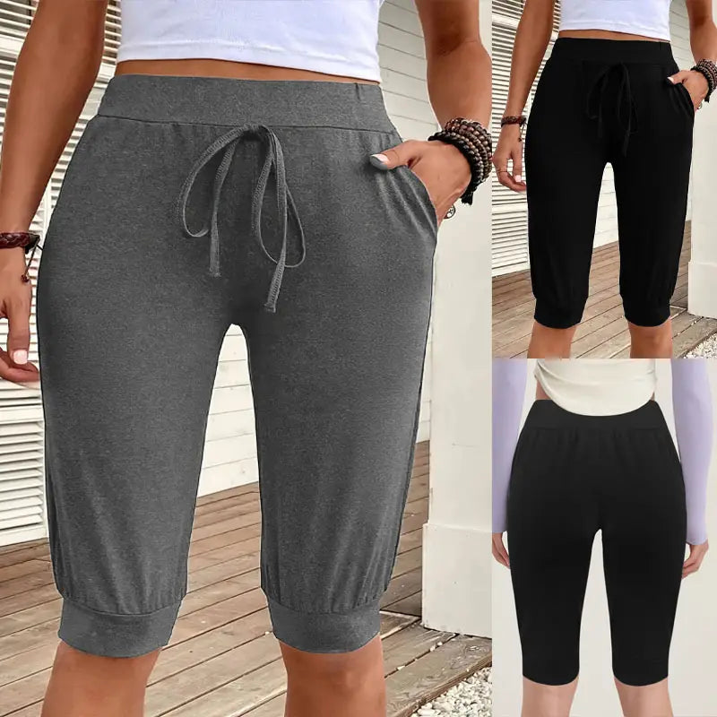 Women’s Yoga Straight Sports Pocket Cropped Pants