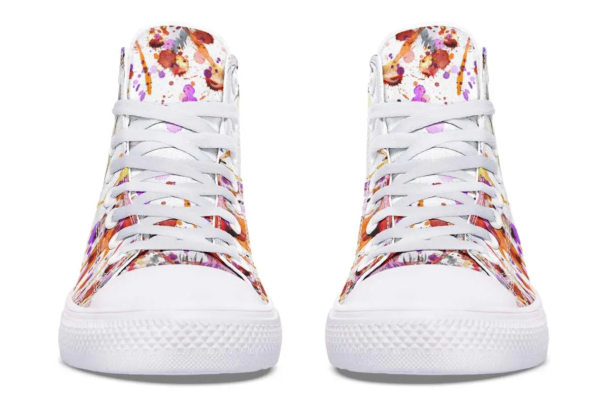 Printed Couple High-top Canvas Shoes