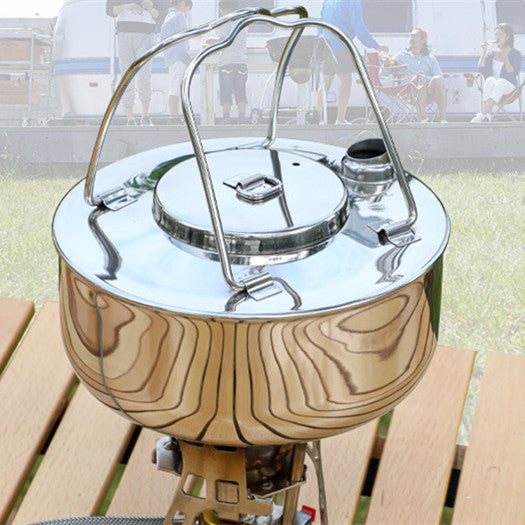 Outdoor Stainless Steel Coffee Kettle Opening Portable Wild Camping