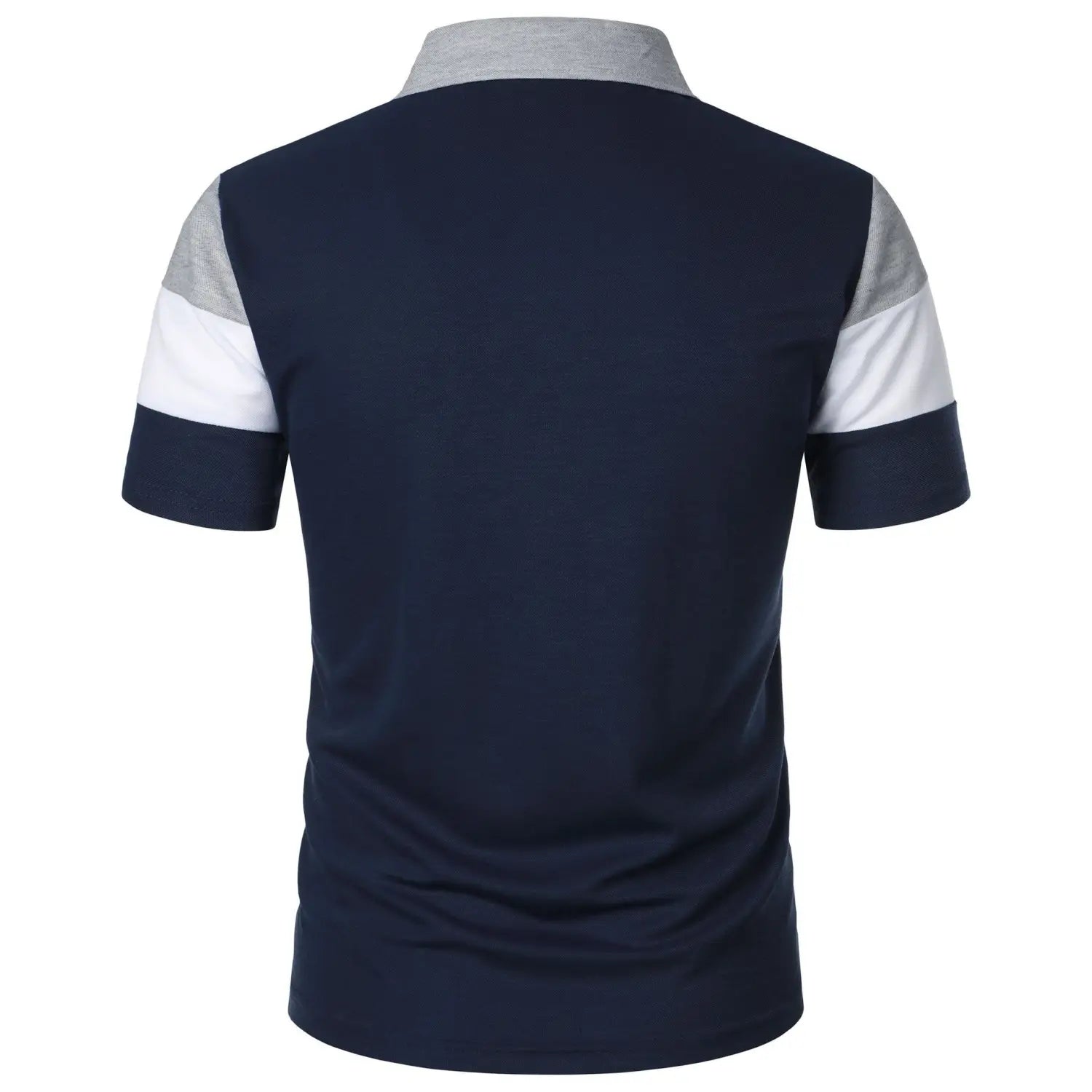 Men’s Short Sleeve Chest Three Stripes Color Matching Fashion Short Sleeve