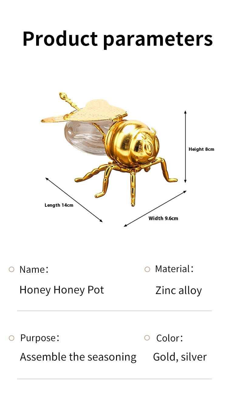 Bee Shaped Honey Jar With Spoon Kitchen Gadgets