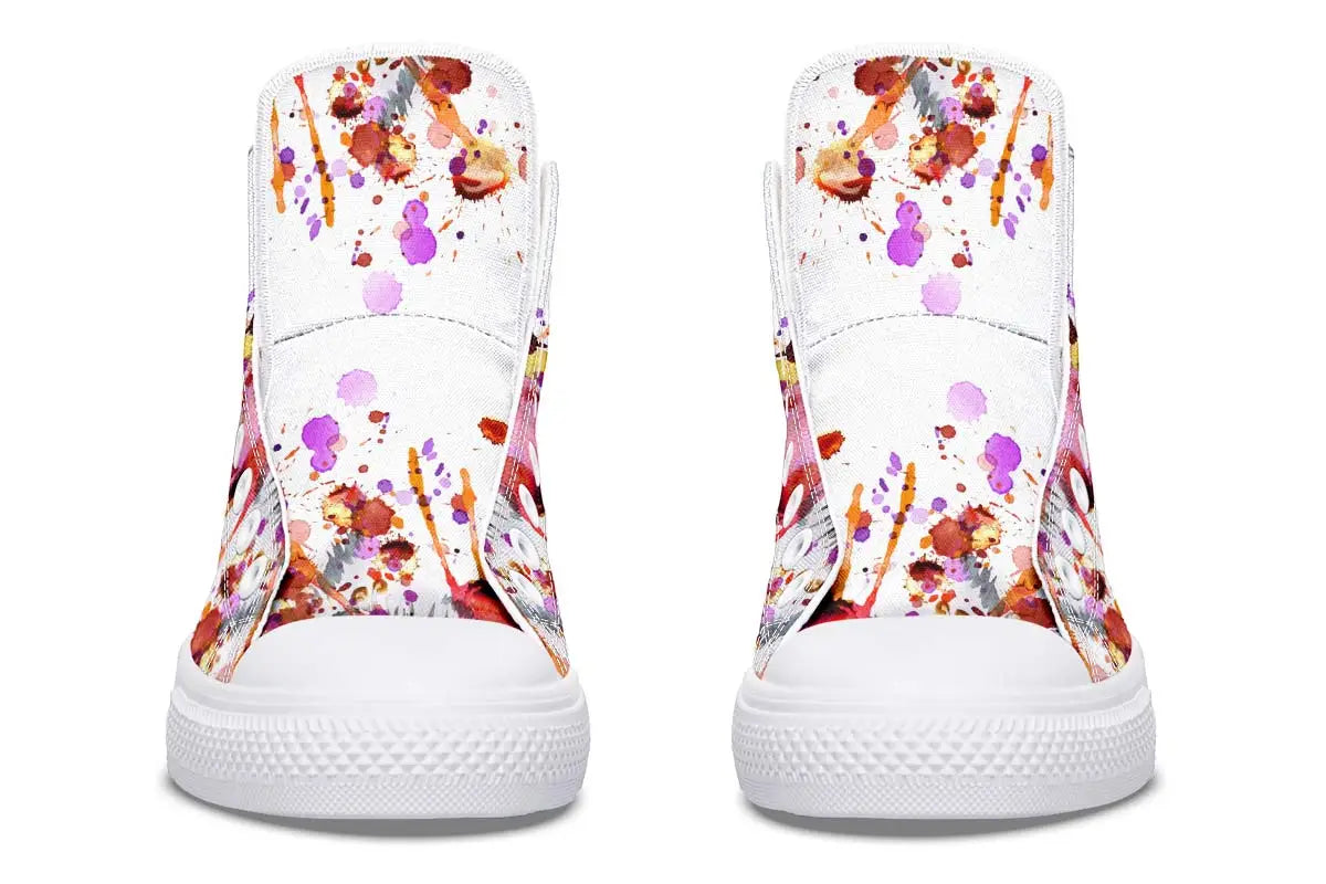 Printed Couple High-top Canvas Shoes