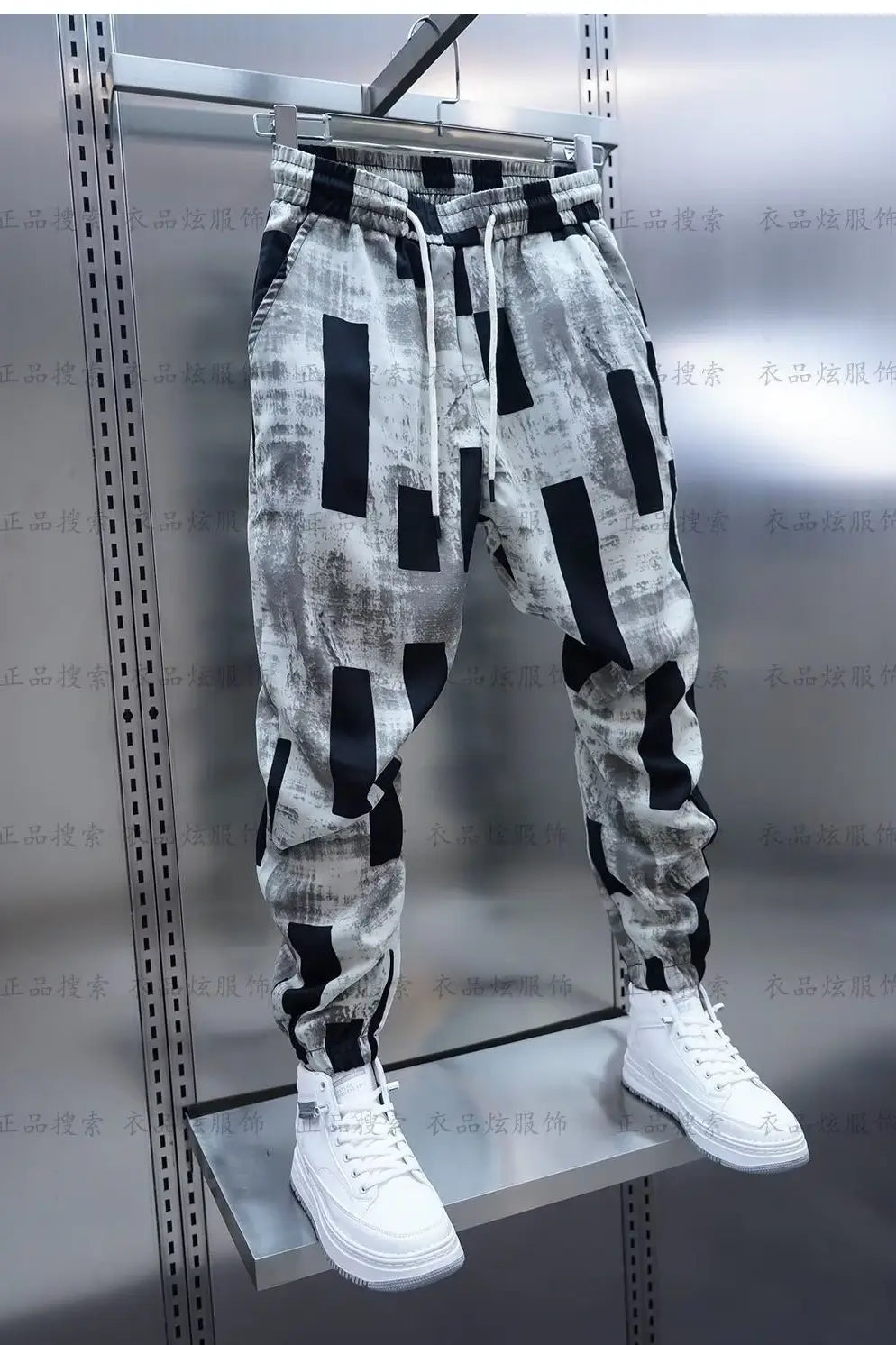 Printing Men Loose Casual Trousers