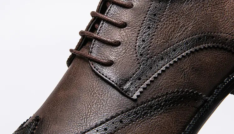Business dress shoes with pointed toes