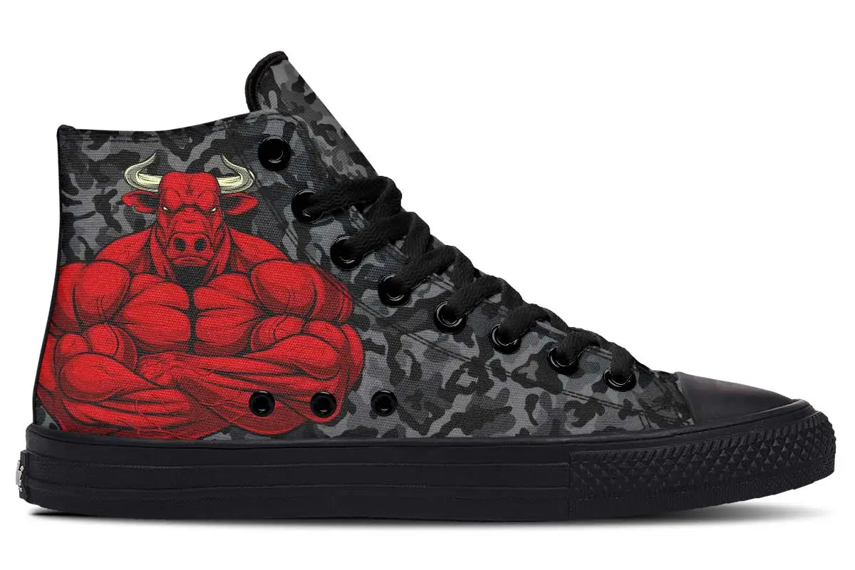 Printed Couple High Top Canvas Shoes