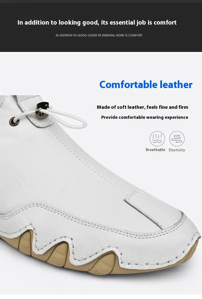 Men’s Plus Size Sports Genuine Leather Leather Shoes