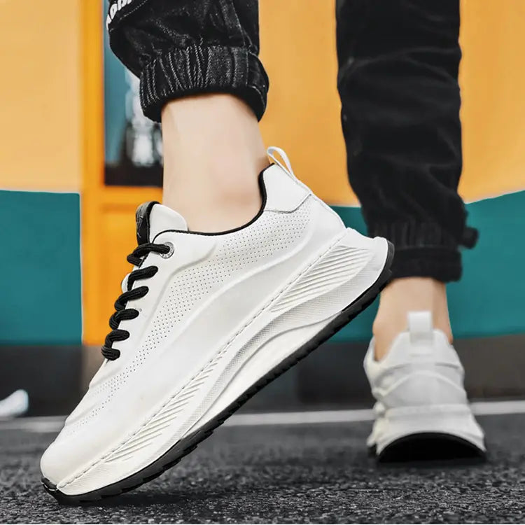 Men’s Thick-soled Sports Shoes Casual Breathable Sneakers Lace-up Dad Shoes Boy