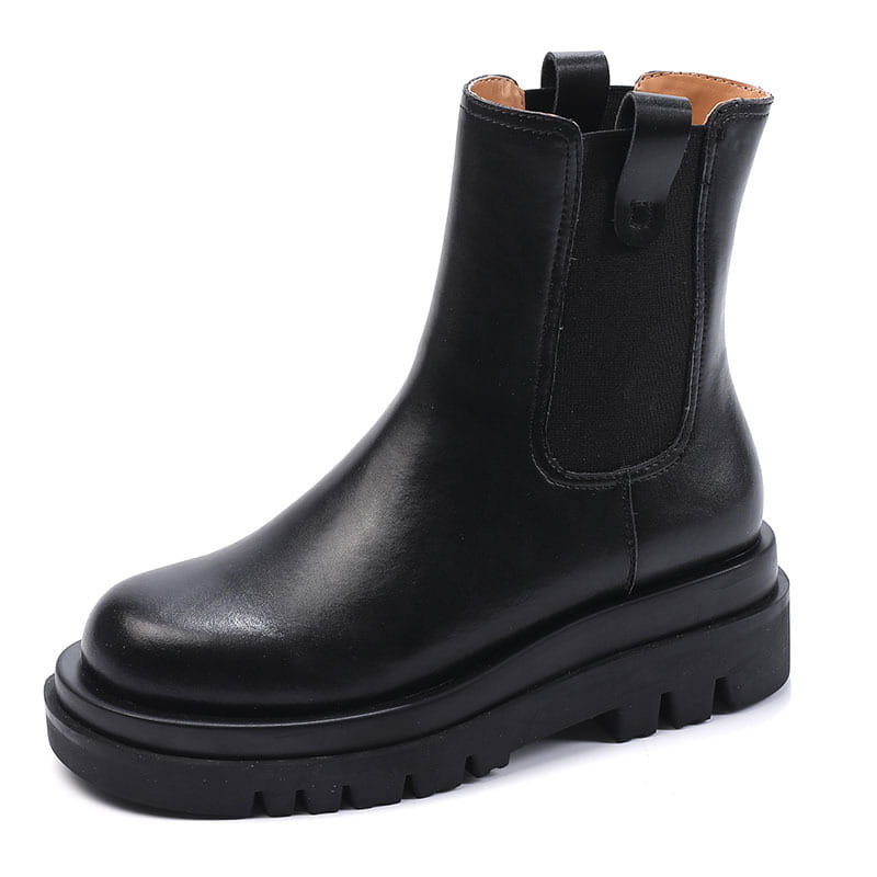 Trendy elastic women’s shoes slim leather ladies Martin boots