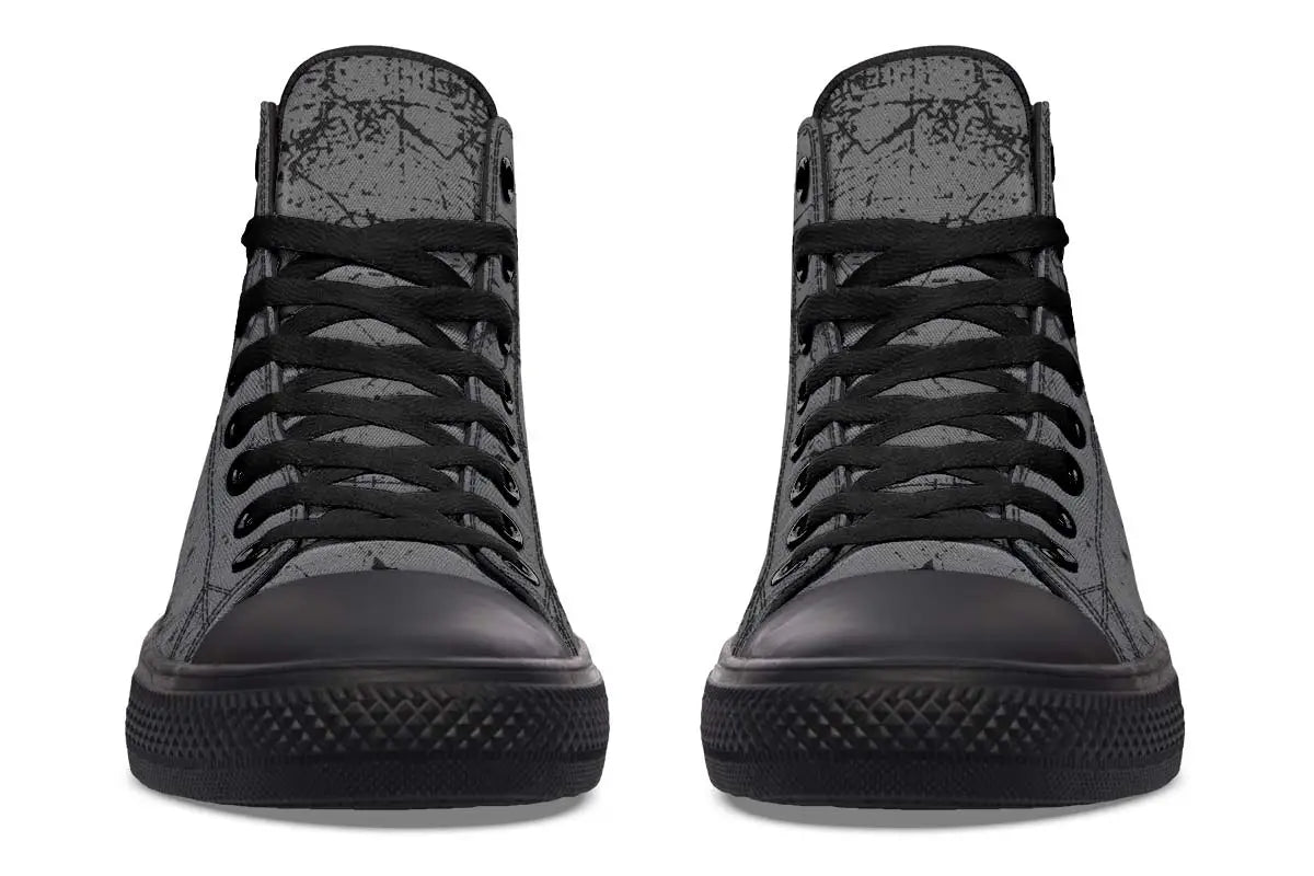 Printed Couple High Top Canvas Shoes