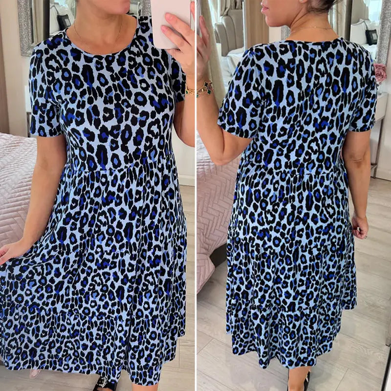 Leopard Print Women’s Loose Dress