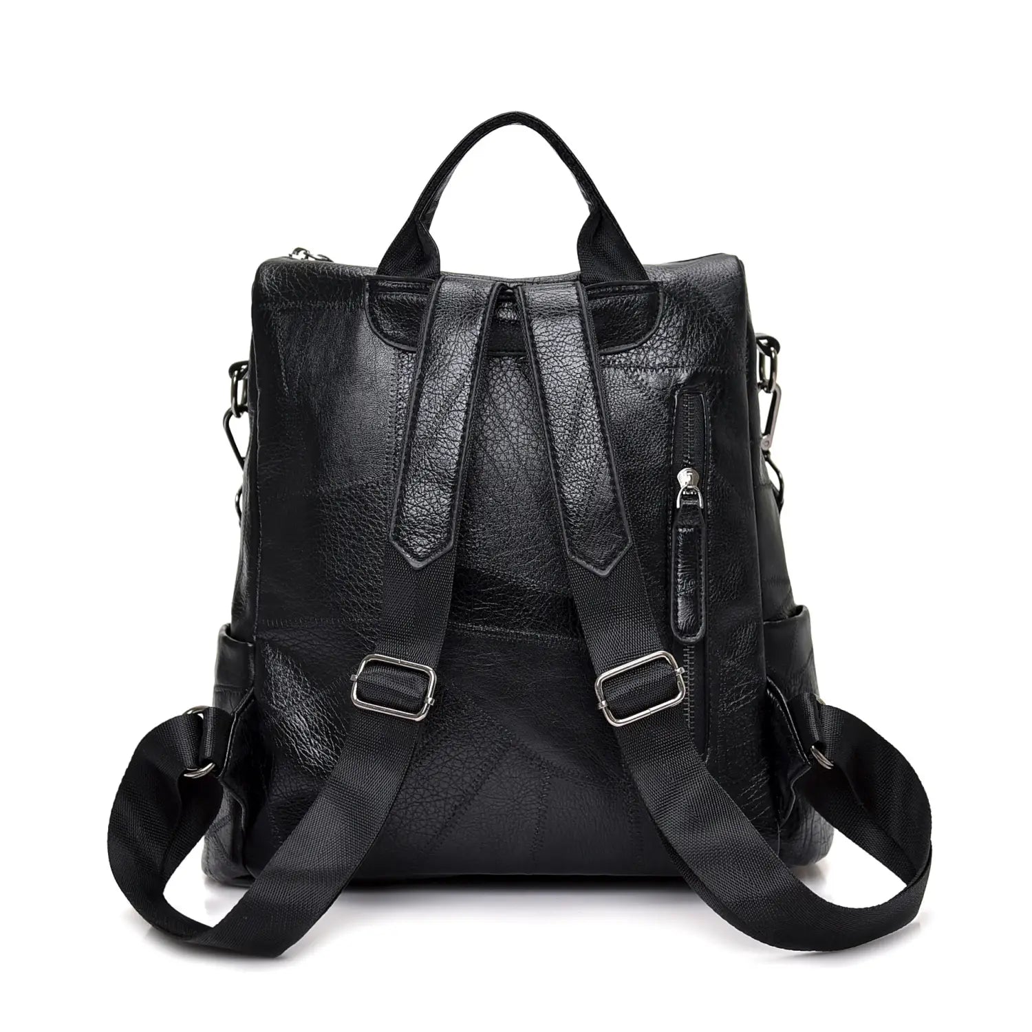 PU Stitching Leather Backpack