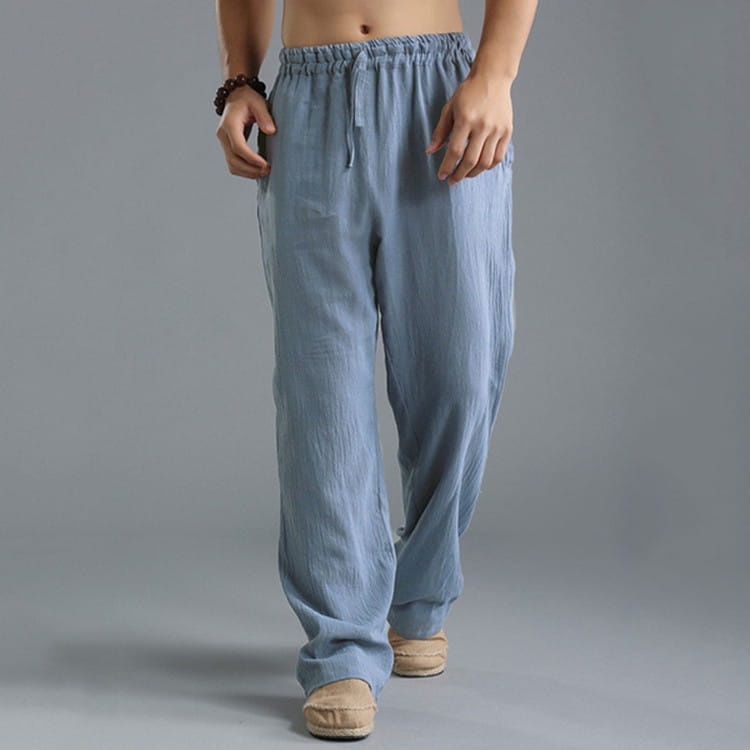 Men’s Breathable Linen Loose Casual Sports Pants