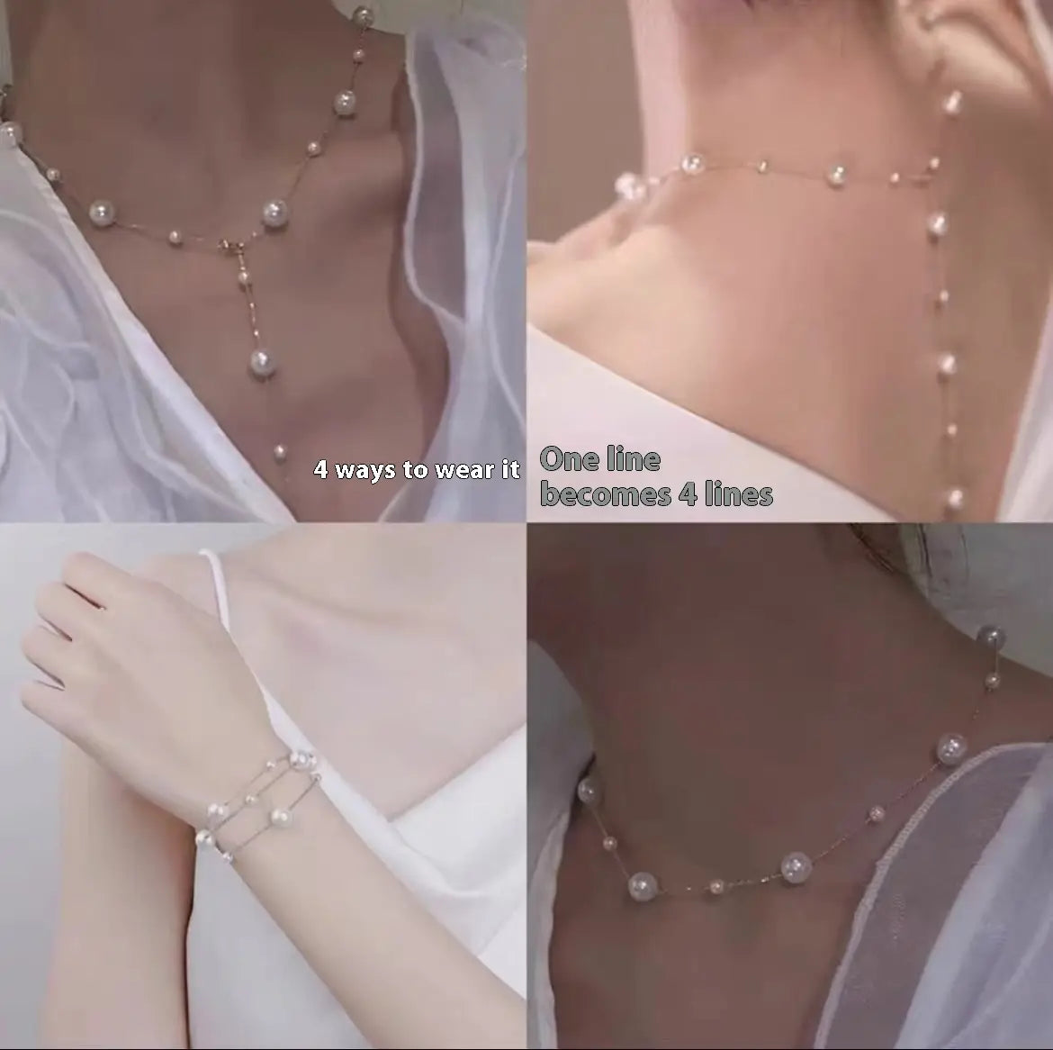 Trendy Pearl Necklace For Women Fashion Starry Pearl Choker Necklaces 2024 Fashion Jewelry Girl Gifts