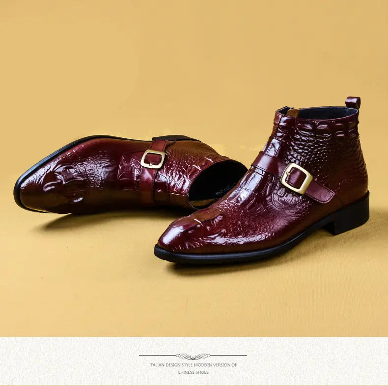 Men’s High Top British Style Formal Leather Shoes