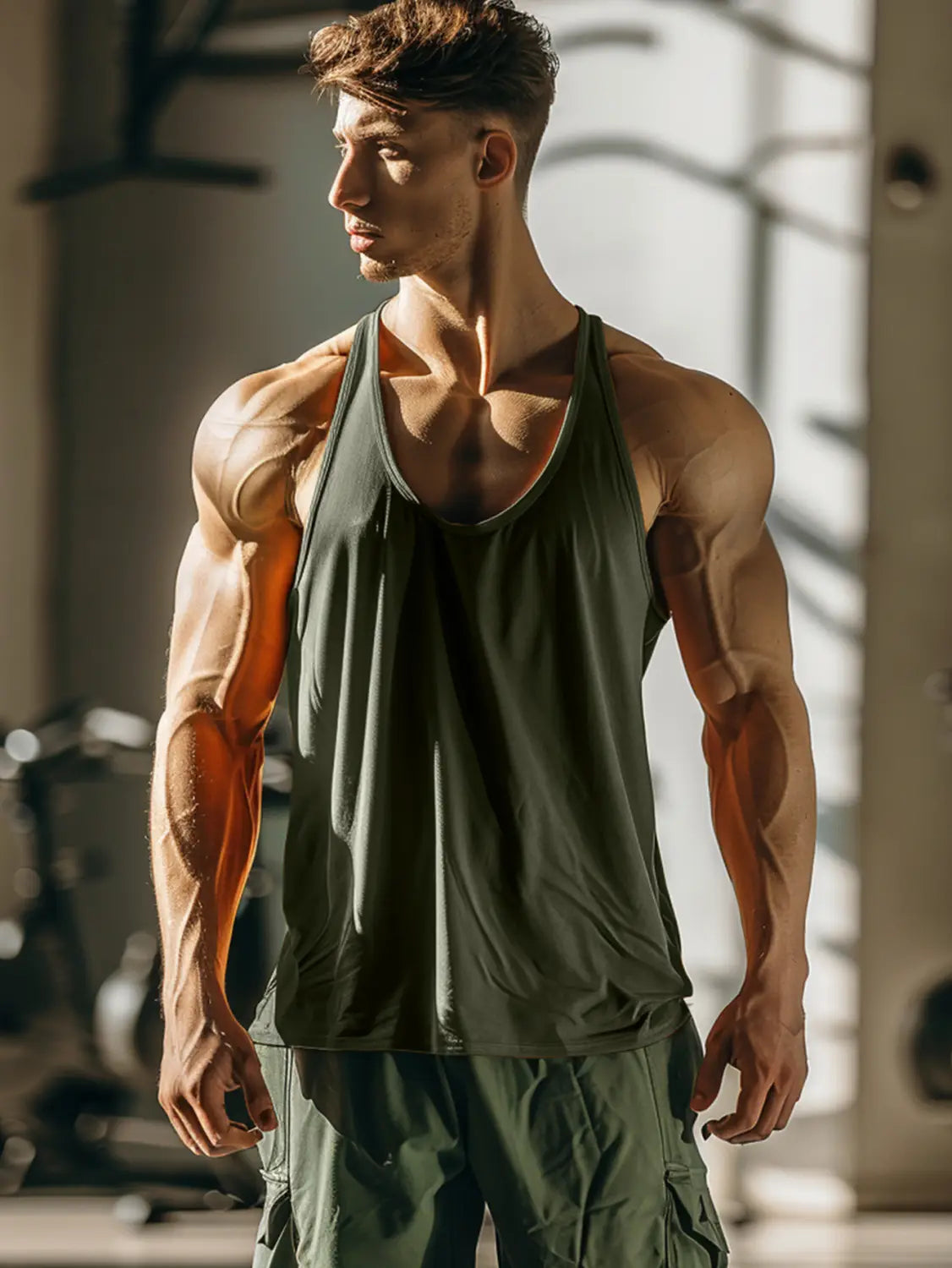 Loose Sleeveless Men’s Fitness Undershirt Casual All-matching Quick Drying Clothes