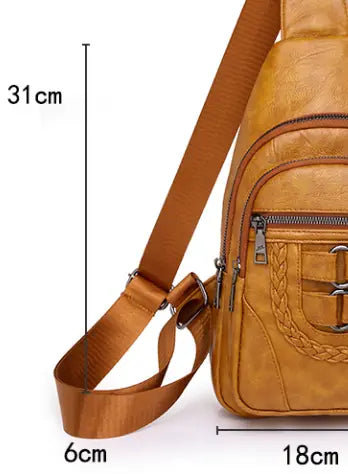 New Retro Easy Matching Chest PU Messenger Bag Female Cross-border Amazon Hot Chest Bags Ins Women Bag Wholesale