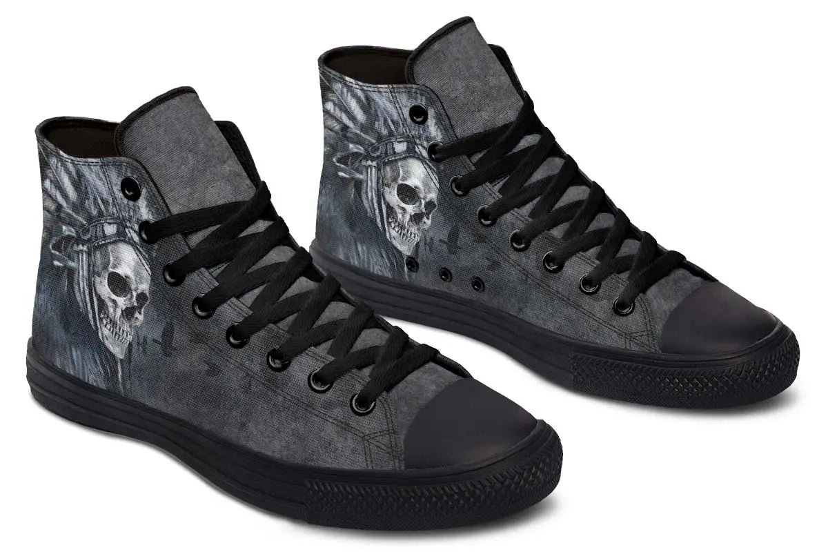 Printed Couple High-top Canvas Shoes