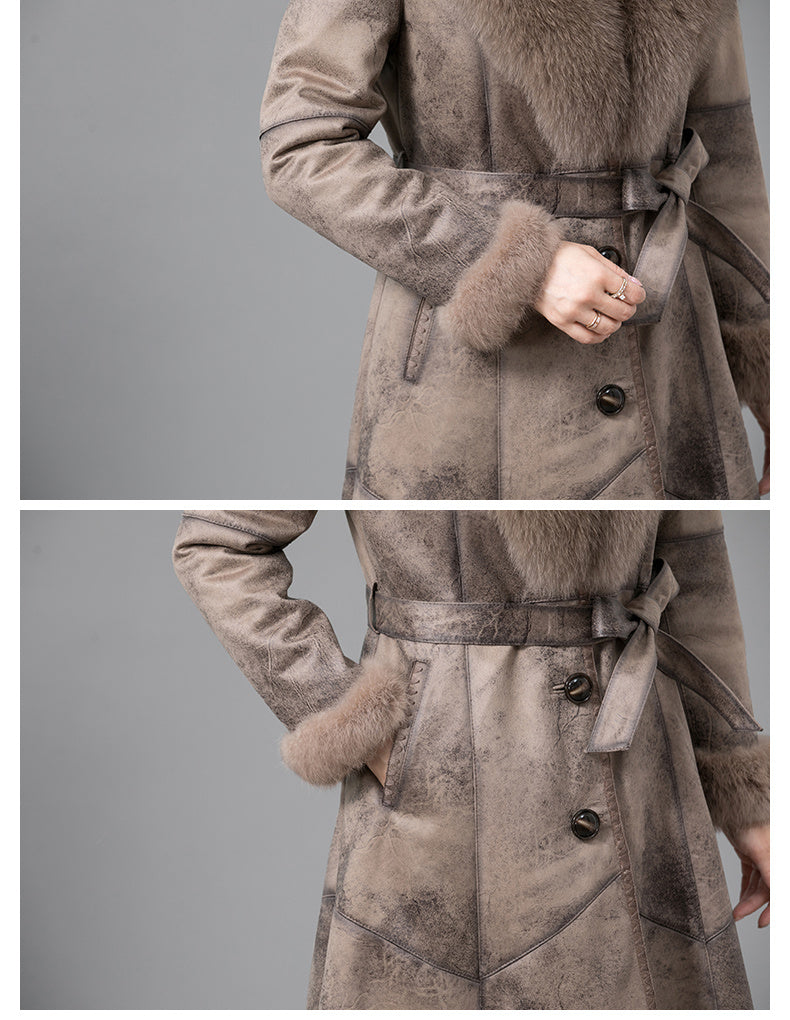 Woman Thickened Coat Real Fur
