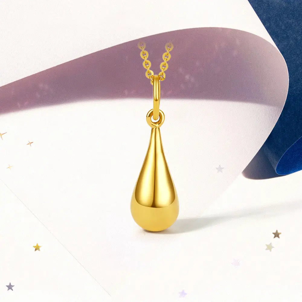 Women’s 18K Water Drop 3D Pendant Necklace