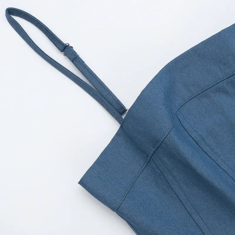 Denim A- Line Dress Women’s Hot Girl Strap Length