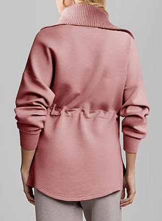 Women’s Super Plus Size Sweatshirt Half Zipper Drawstring