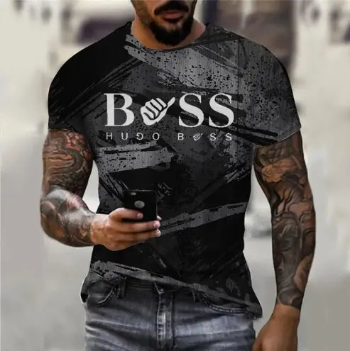 Men’s Printed Fashion Fashion Short Sleeve Casual