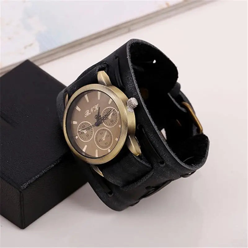 Accessories Foreign Trade Watches Retro Cowhide Watches Punk Watches Men'S Wrist Watches - Beyond Trends Hub 