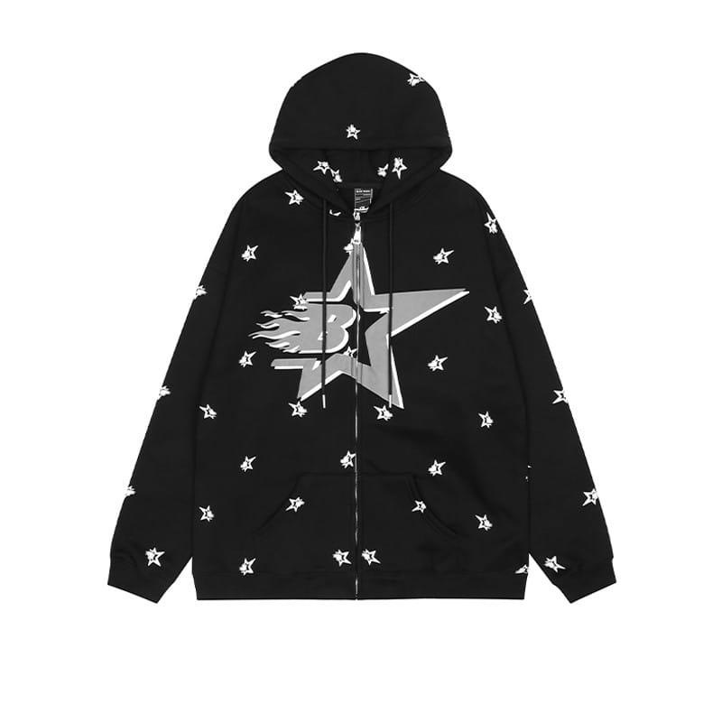 Fleece Zipper Cardigan Hooded Sweater For Men And Women Loose