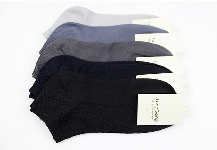 Bamboo Fiber Casual Men’s Low Cut Short Four Seasons Socks