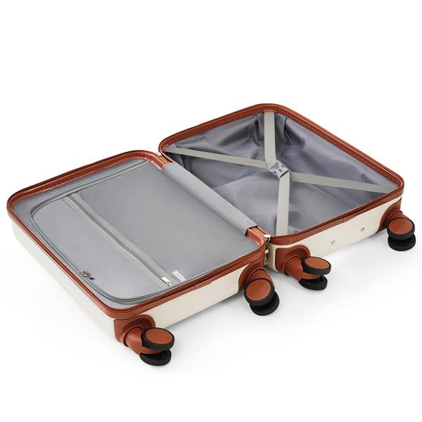Front Opening 20 Inch Carry On Luggage With Expandable Travel Bag Set